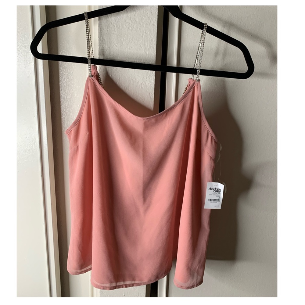 Charlotte Russe Pink Blingy Tank